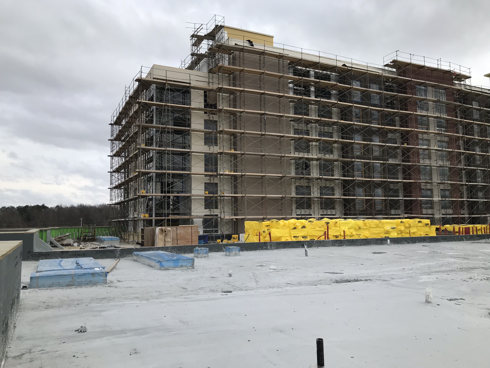 View of the lightweight concrete deck of the Embassy Suites Hotel