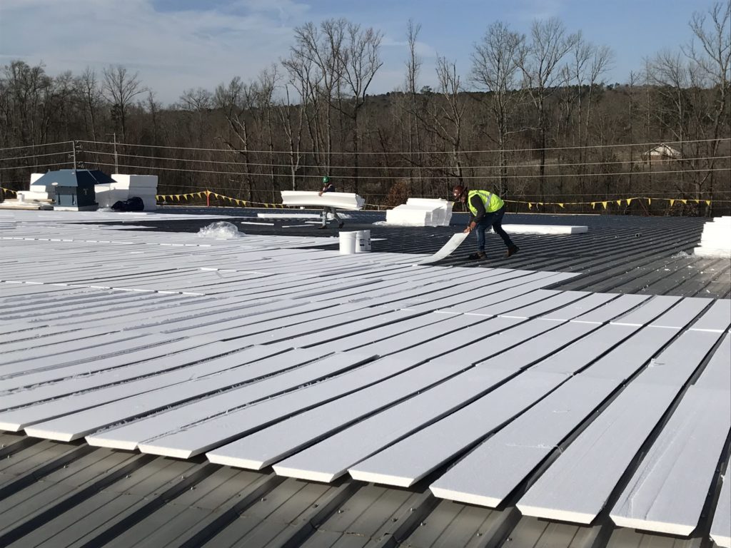 Installation of retro fit roofing system
