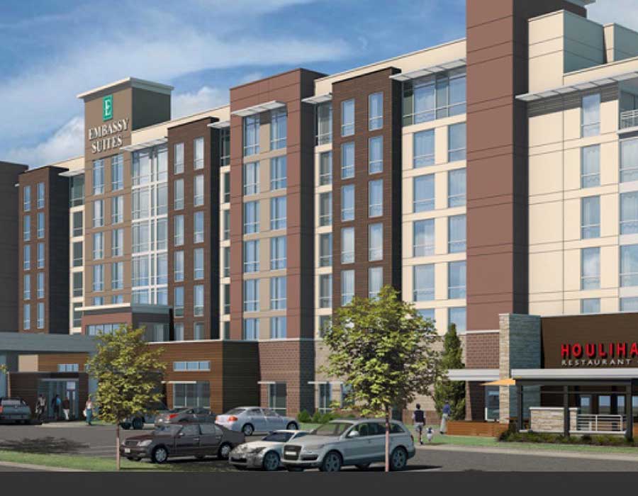 Frontal view of Embassy Suites