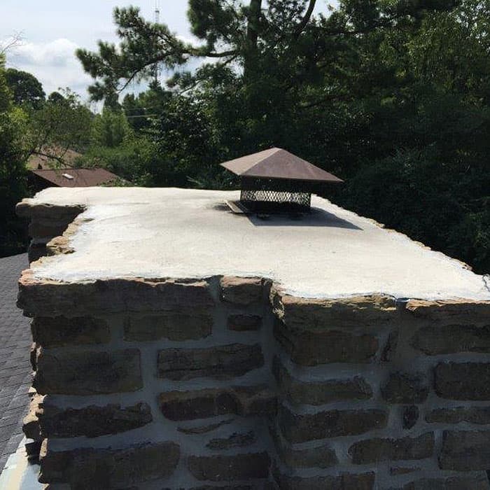Condition of chimney cap before repairs